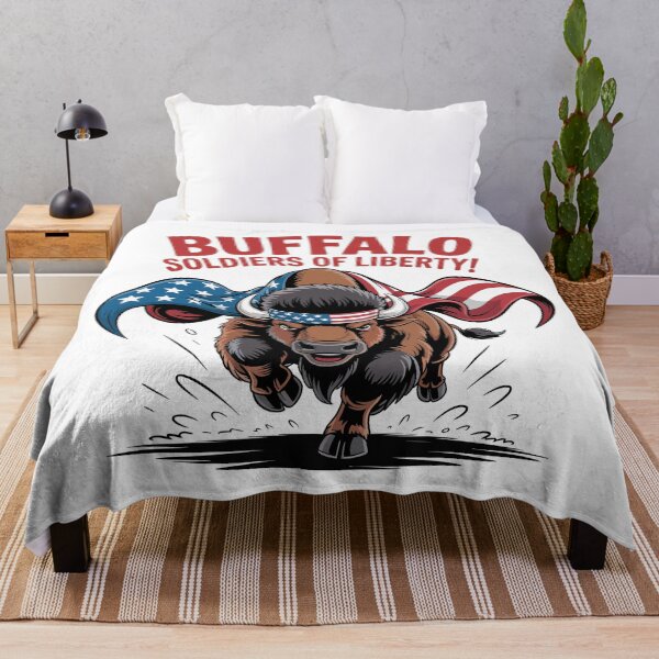 Item preview, American Bison - Buffalo Soldiers of Liberty Patriotic USA Design designed and sold by Pawtastic World.