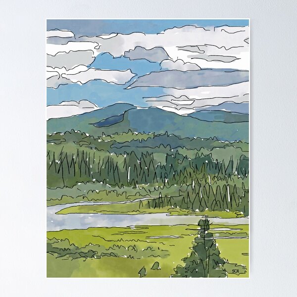 Mountain View at Paul Smith's Poster