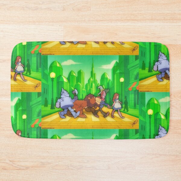 Item preview, The Fab Four Hit the Yellow Brick Crosswalk – Emerald City Style! designed and sold by dennisdraws.