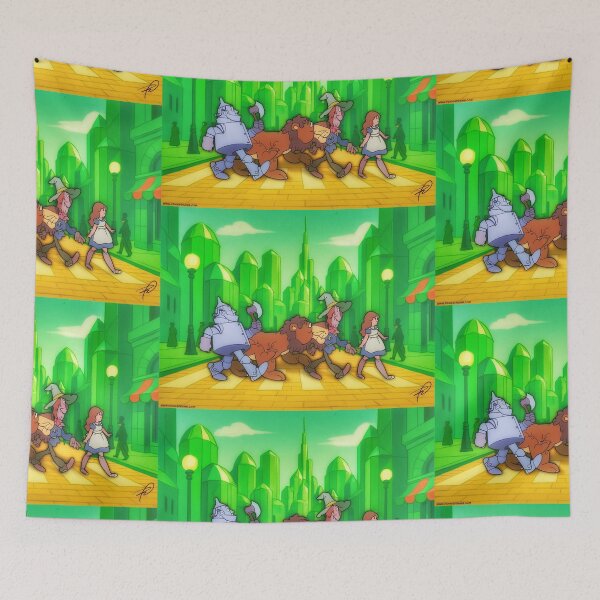 Item preview, The Fab Four Hit the Yellow Brick Crosswalk – Emerald City Style! designed and sold by dennisdraws.