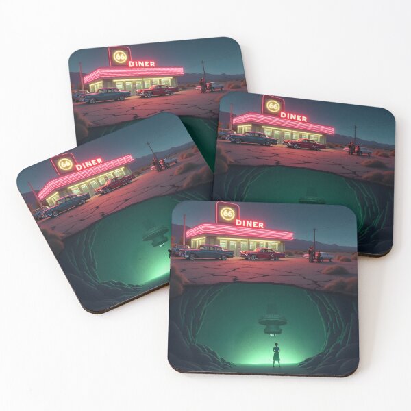 Item preview, Visitors Beneath the Diner designed and sold by AlienInkvasion.