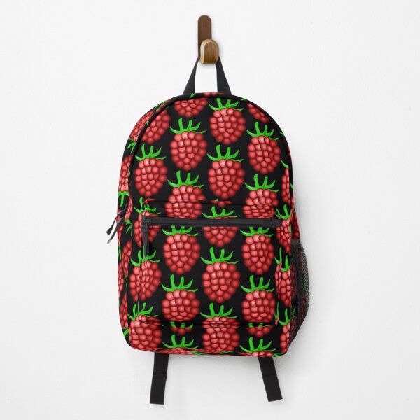Item preview, Fresh and juicy red raspberry with green leaves designed and sold by katecheerycake.