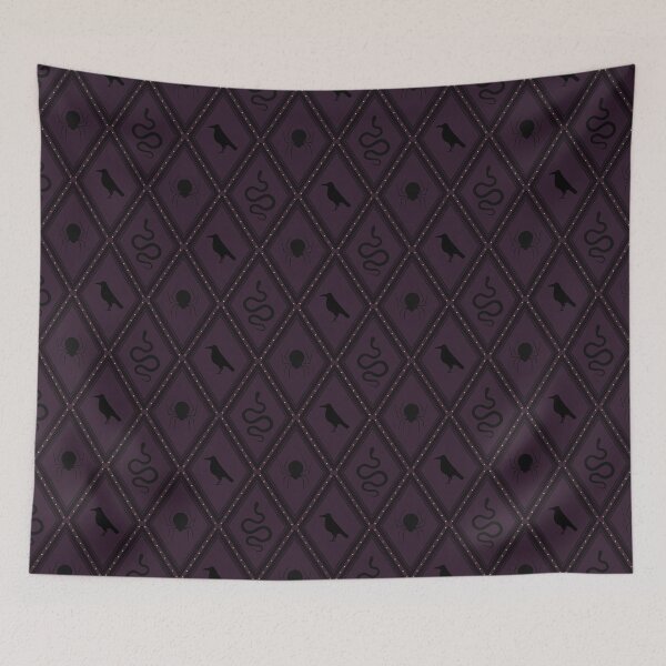 Item preview, Plum Gothic Creatures Pattern designed and sold by Stacey Spivak.
