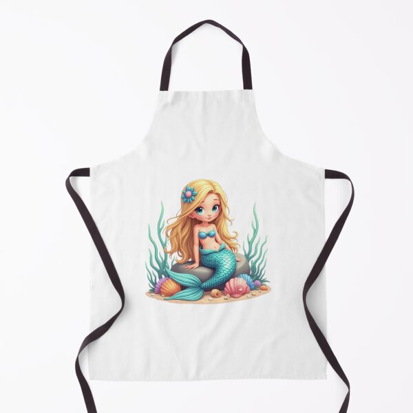 Item preview, cute mermaid with sea shells designed and sold by nicnacc.