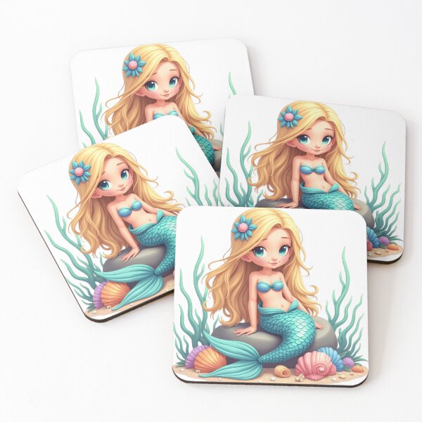 Item preview,  cute mermaid with sea shells designed and sold by nicnacc.