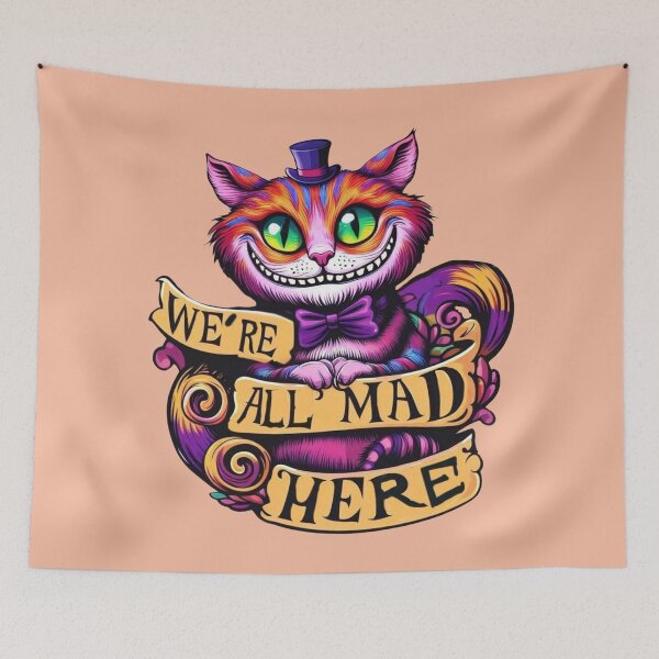 Item preview, “We're All Mad Here” Cheshire Cat designed and sold by Myra365Art.