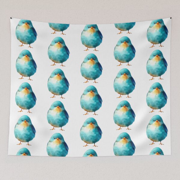 Item preview, Cute Round Blue Bird designed and sold by PaperieJennifer.