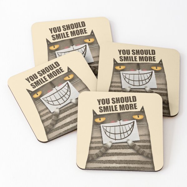 Item preview, You should smile more - grumpy cat designed and sold by poket.piktures.