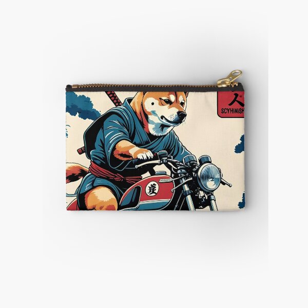 Item preview, Japanese art style tee - a dog riding a café racer style motorcycle - Scythianshead design  designed and sold by Scythianshead .