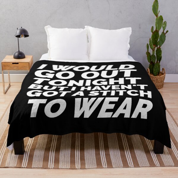 Item preview, I Would Go Out Tonight – Minimalist Quote inspired by vintage indie songs (White Text) designed and sold by didijuca.