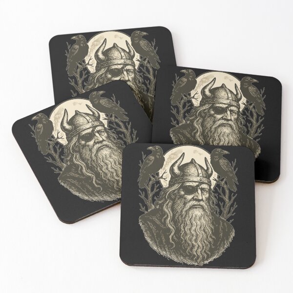 Item preview, Viking Odin Huginn And Muninn Norse Vintage designed and sold by TomFrontierArt.