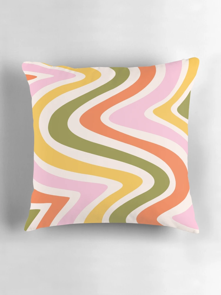 Thumbnail 3 of 4, Pillow, Groovy Abstract Pattern designed and sold by PeachyPetichor.