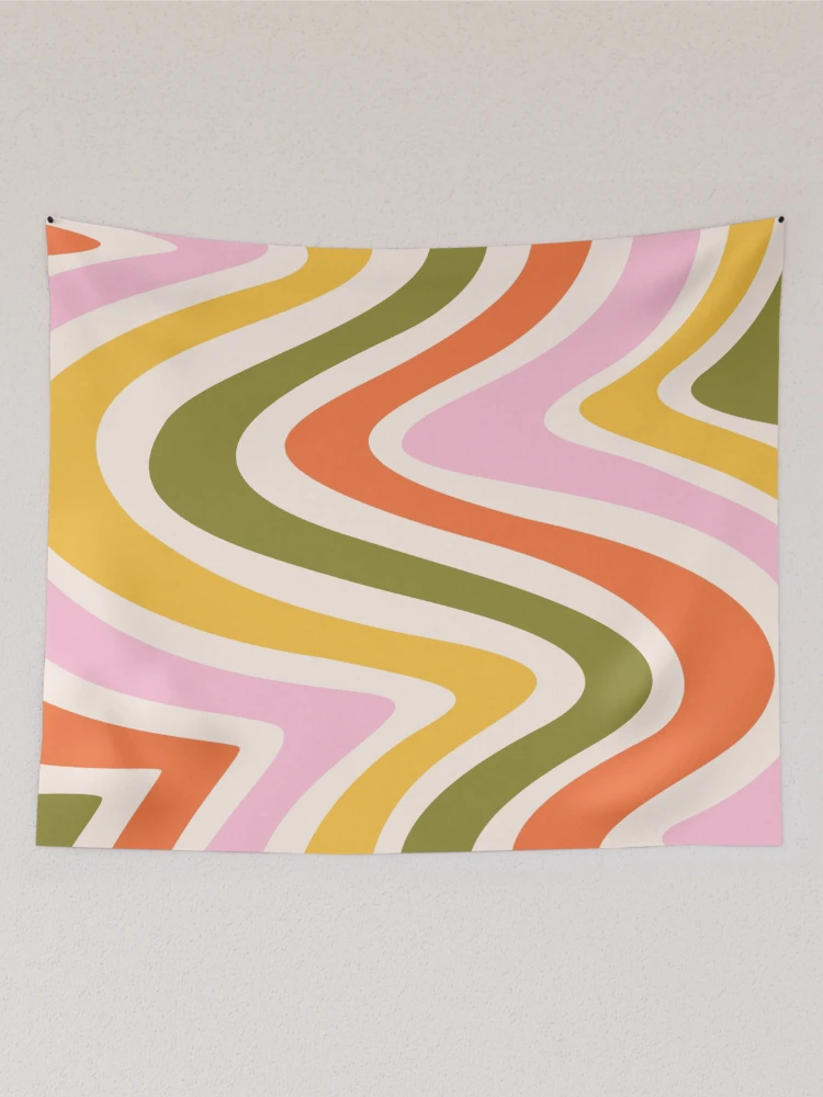 Thumbnail 2 of 3, Tapestry, Groovy Abstract Pattern designed and sold by PeachyPetichor.