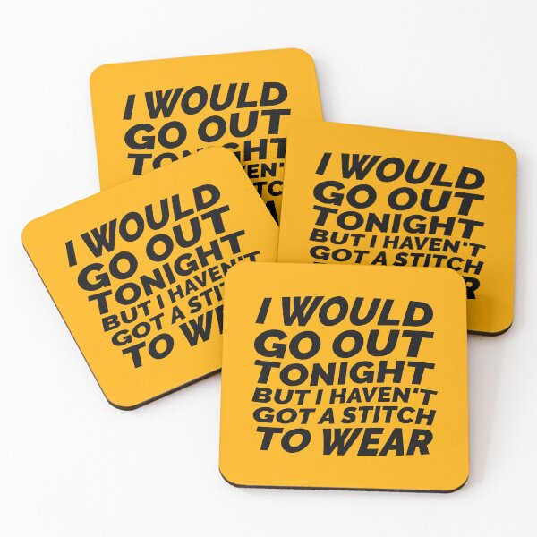 Item preview, I Would Go Out Tonight – Minimalist Quote inspired by vintage indie songs (Black Text) designed and sold by didijuca.