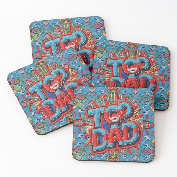 Item preview, Embroidered Top Dad Design with Playful Bright Colors  Perfect for Father's Day Gifts designed and sold by ArtDesignTp.