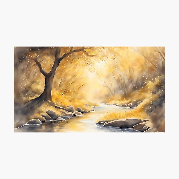 Item preview, Golden Autumn River designed and sold by BookCovered.