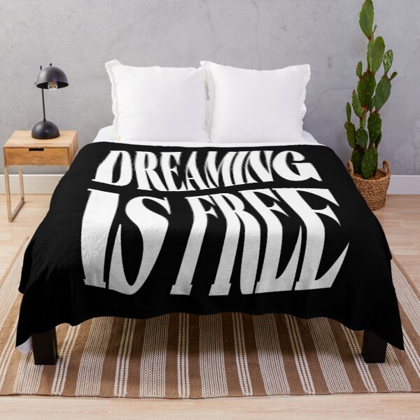 Item preview, Dreaming Is Free – Minimalist Lyric-Inspired Quote in White designed and sold by didijuca.