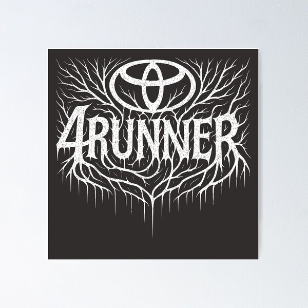 Item preview, 4Runner Logo – Black Metal Typography Art designed and sold by 4RunnerGear.