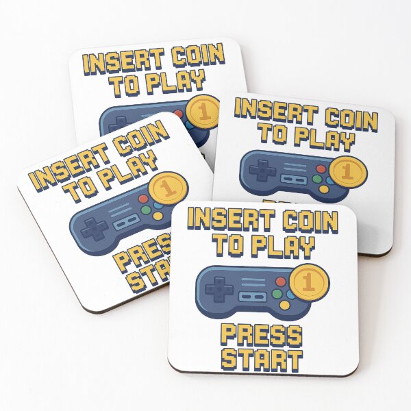 Item preview, INSERT COIN  TO PLAY PRESS START designed and sold by Design_Your_Day.
