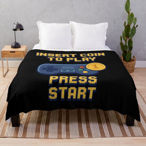 Item preview, INSERT COIN TO PLAY PRESS START designed and sold by Design_Your_Day.