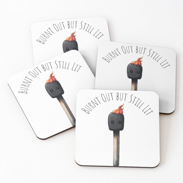 Item preview, Work and Life Burnt Out Character – Cute Anxiety & Mental Exhaustion Awareness designed and sold by Envision Designs.