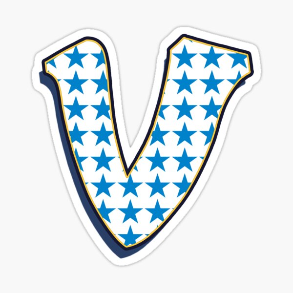 Letter V- Stars Sticker
