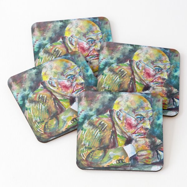 Item preview, MICHEL FOUCAULT watercolor portrait .3 designed and sold by lautir.
