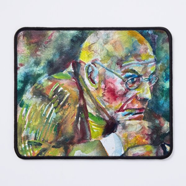 Item preview, MICHEL FOUCAULT watercolor portrait .3 designed and sold by lautir.