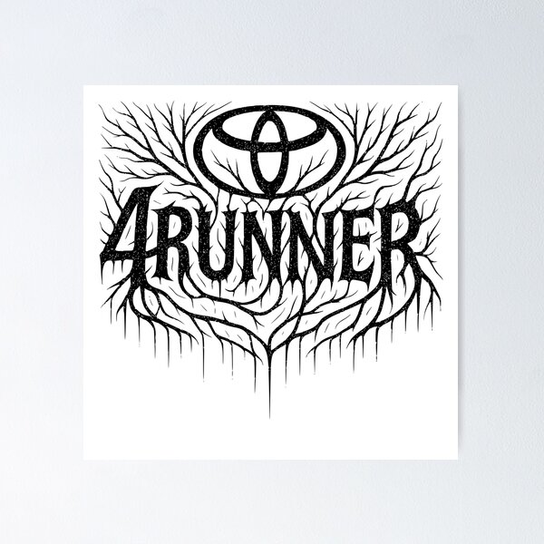 Item preview, 4Runner Logo – Metal Typography Art designed and sold by 4RunnerGear.
