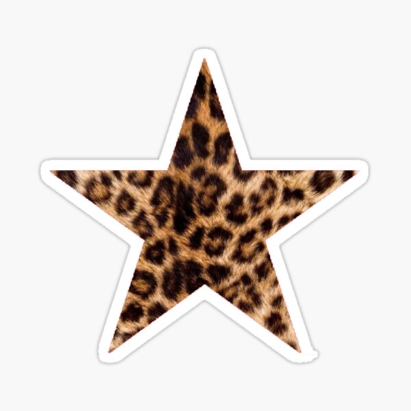 Vista previa del artículo con la obra «estrella con estampado de guepardo/leopardo», diseñado y vendido por spdln.