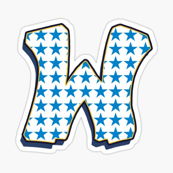 Letter W - Stars Sticker