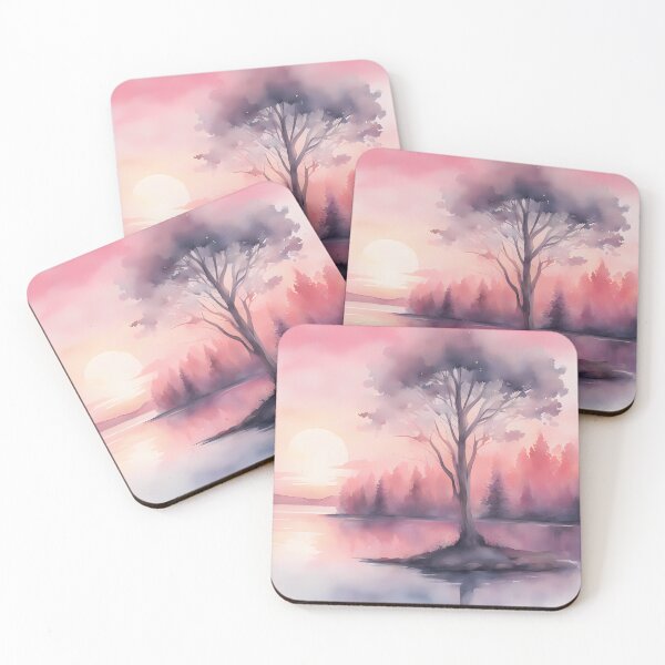 Item preview, Pink Suririse over Lake designed and sold by CalmnessbyChoice.