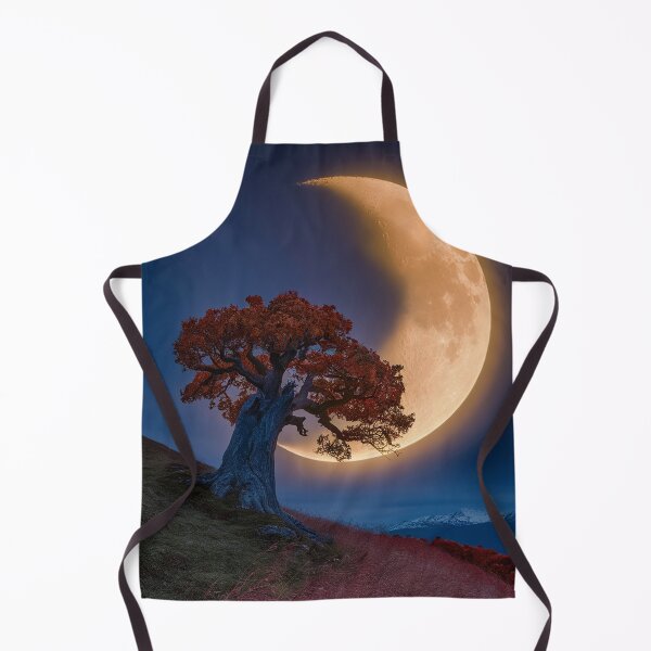 Item preview, Breathtaking Twilight Landscape with Gnarled Tree and Moon designed and sold by AnimalAirtistry.