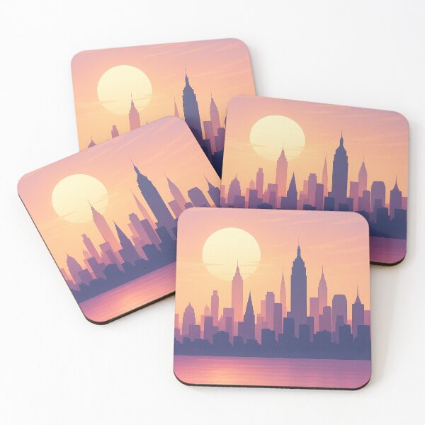 Item preview, Sunrise City Skyline designed and sold by TheWonkyEaselCo.