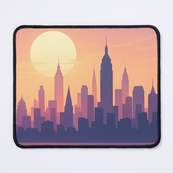 Artikelvorschau, Skyline der Stadt bei Sonnenaufgang entworfen und verkauft von TheWonkyEaselCo.