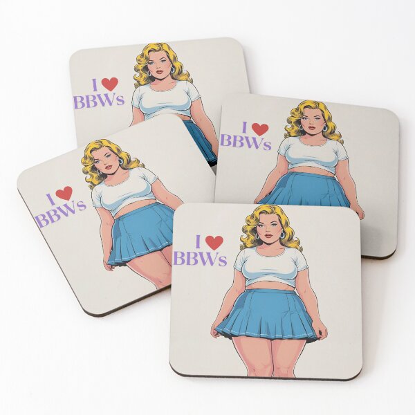 Item preview, I ❤️ BBWs – Body Positive Retro Pin-Up Art designed and sold by N-Joy-Art.