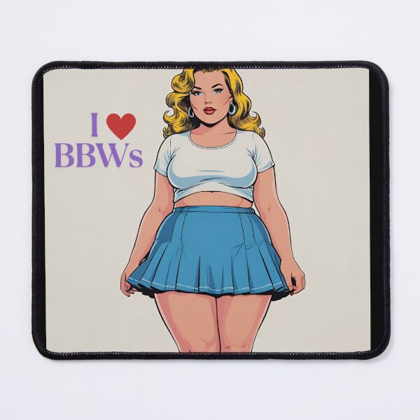 Item preview, I ❤️ BBWs – Body Positive Retro Pin-Up Art designed and sold by N-Joy-Art.