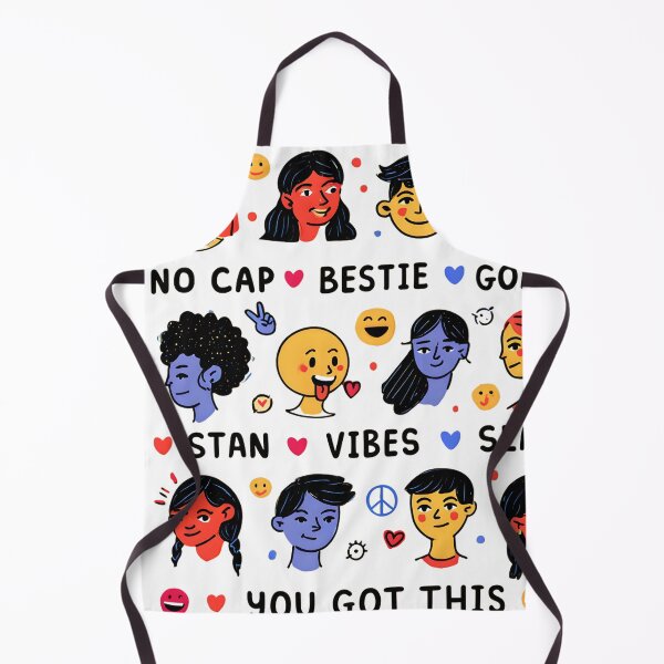 Item preview, No Cap Bestie Goated - Trendy Slang Art with Diverse Characters and Positive Vibes designed and sold by AnnDesignStudio.