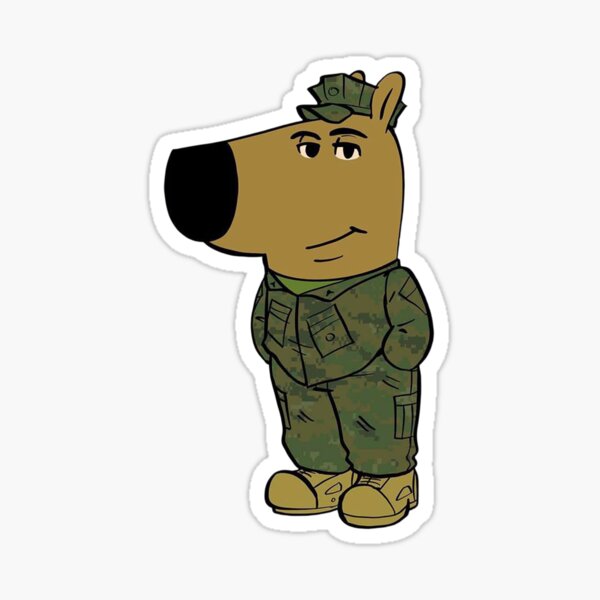 Item preview, Military chill guy designed and sold by Poptsy-Ez.