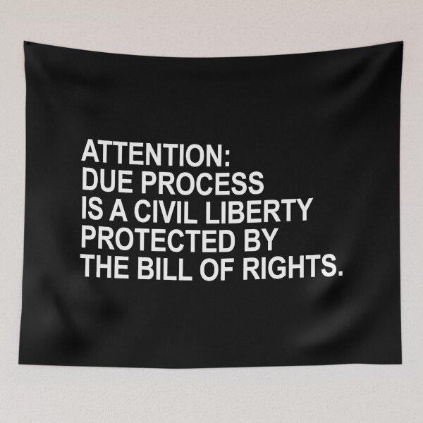 Aperçu de l'œuvre Attention: Due Process is a Civil Liberty Protected by the Bill of Rights créée et vendue par Thelittlelord.
