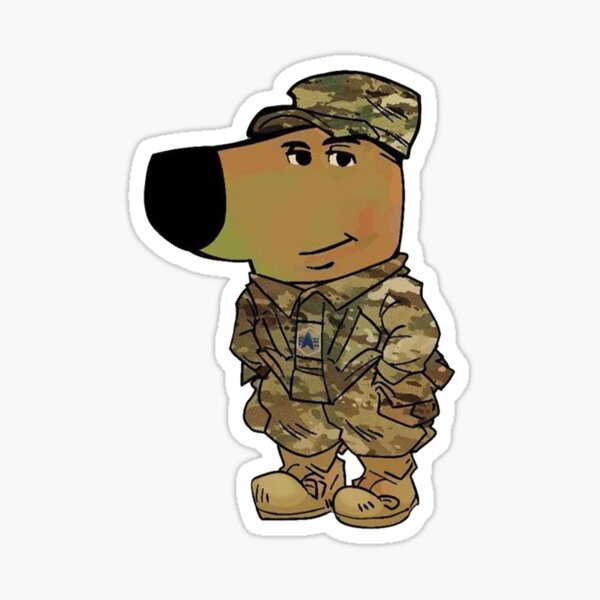 Item preview, Military chill guy designed and sold by Poptsy-Ez.