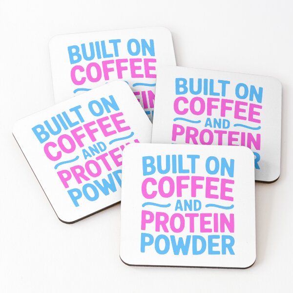 Item preview, Built On Coffee And Protein! Pink Gym Girl designed and sold by PMCreative.