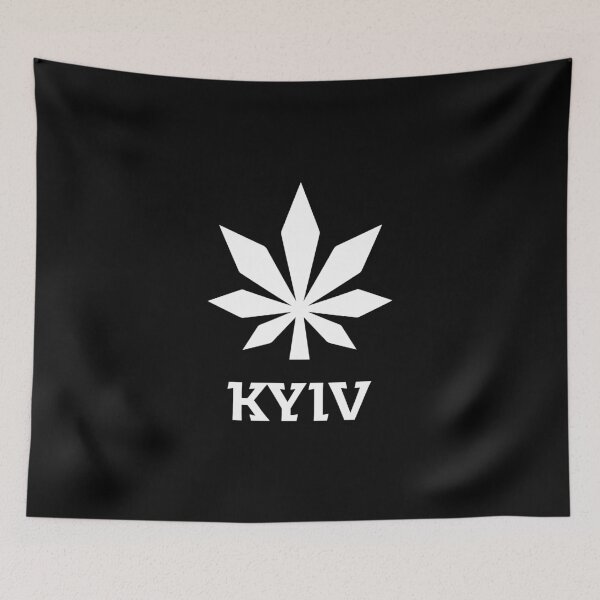 Item preview, Kyiv Cannabis Emblem – Satirical Minimalist Ukraine Design designed and sold by Flametric.