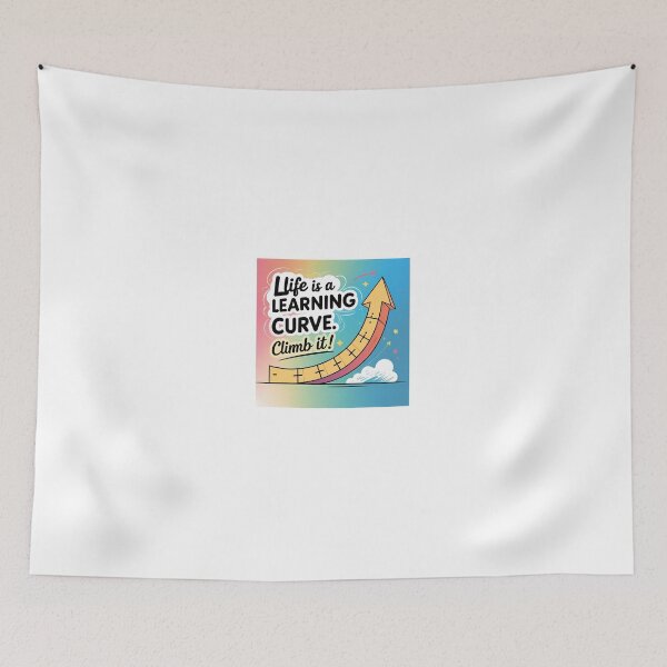 Item preview, Life is a learning curve. Climb it! (Cartoon) designed and sold by TeeShadeNCap.