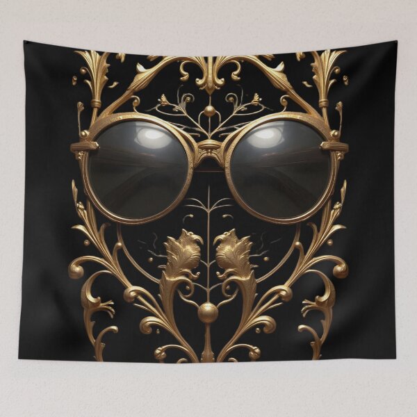 Item preview, Baroque Vision: Ornate Gold Sunglasses designed and sold by ShadowAndSlate.