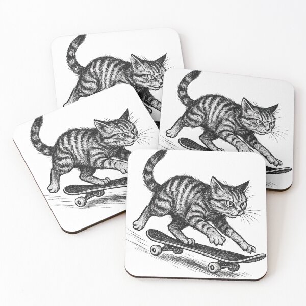 Item preview, Skateboarding Cat designed and sold by KiwiGrizzly.