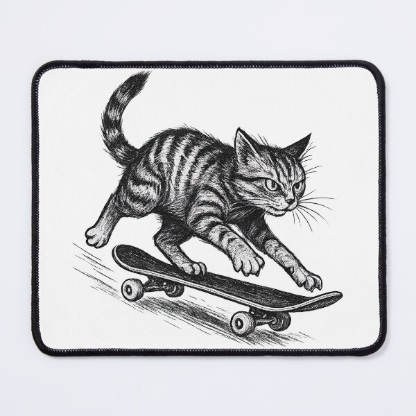 Item preview, Skateboarding Cat designed and sold by KiwiGrizzly.