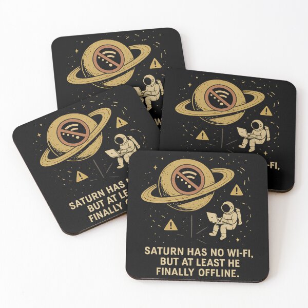 Item preview, "Saturn Has No Wi-Fi, but at Least He’s Finally Offline" designed and sold by OrbitOdyssey.