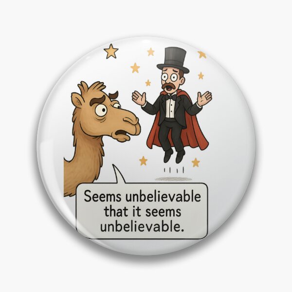 Item preview, "Unbelievably Unbelievable – The Camel & the Magician" designed and sold by Elisant.