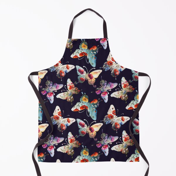 Item preview, Floral Butterfly Illustration Pattern | Red Blue Yellow Orange Violet designed and sold by UnhingedBird.